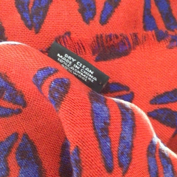 Mir scarf wrap red women wool cashmere - Picture 6 of 8